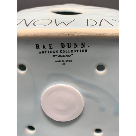 RAE DUNN SNOW DAY Light Blue Square Birdhouse LL Long Letter Farmhouse Magenta - Picture 7 of 8